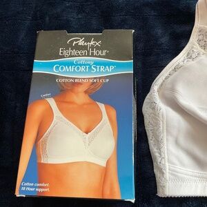 Playtex 18 Hour Comfort Strap Bra White Sz 38D #4170 Soft Cup New